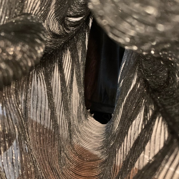 Long black and silver sparkly dress by Line and Dot - Picture 6 of 7